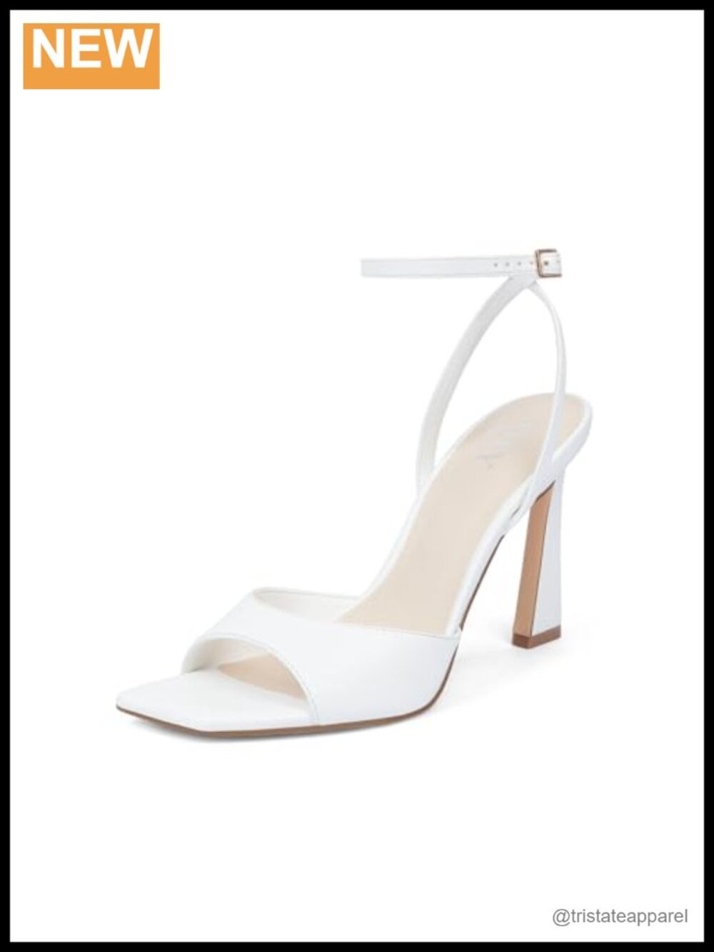 QIY Strappy Heeled Sandals Square Toe Ankle Strap Stiletto Mesh High Heels